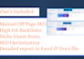 do complete monthly SEO service with full off page and onpage